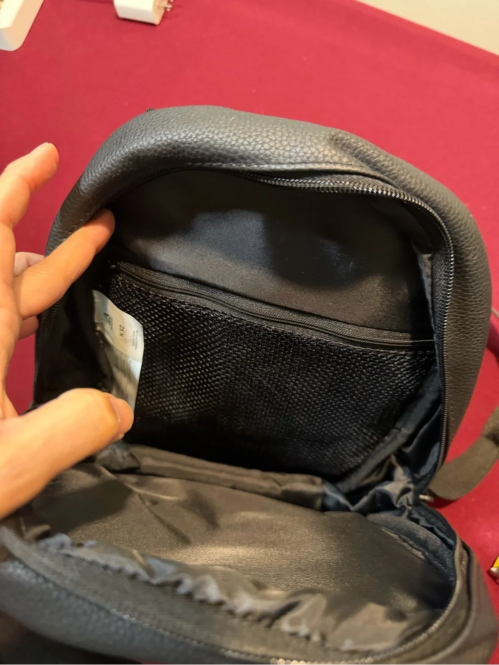 Reebok Black Textured Sling Bag with White Logo